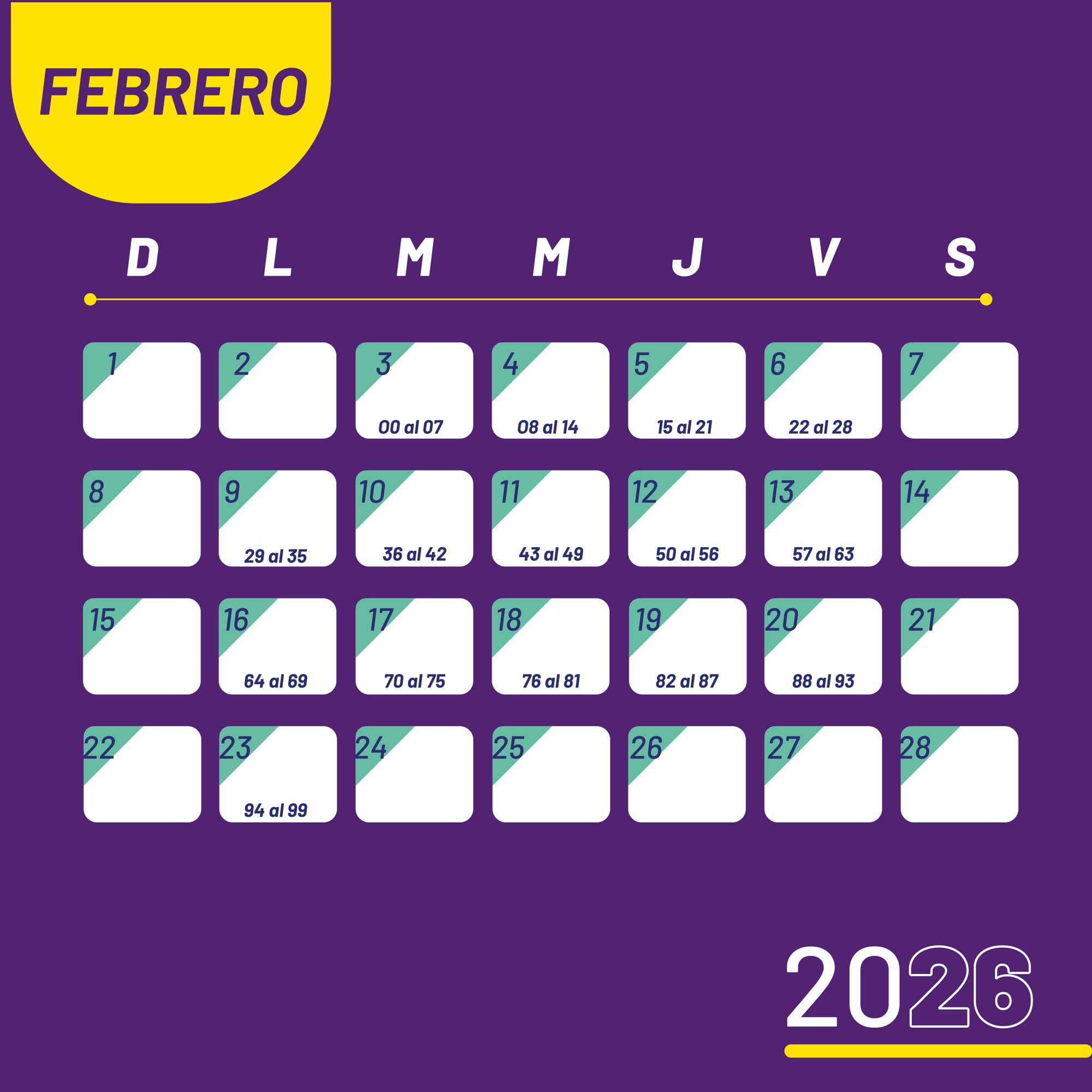 Febrero-Calendario